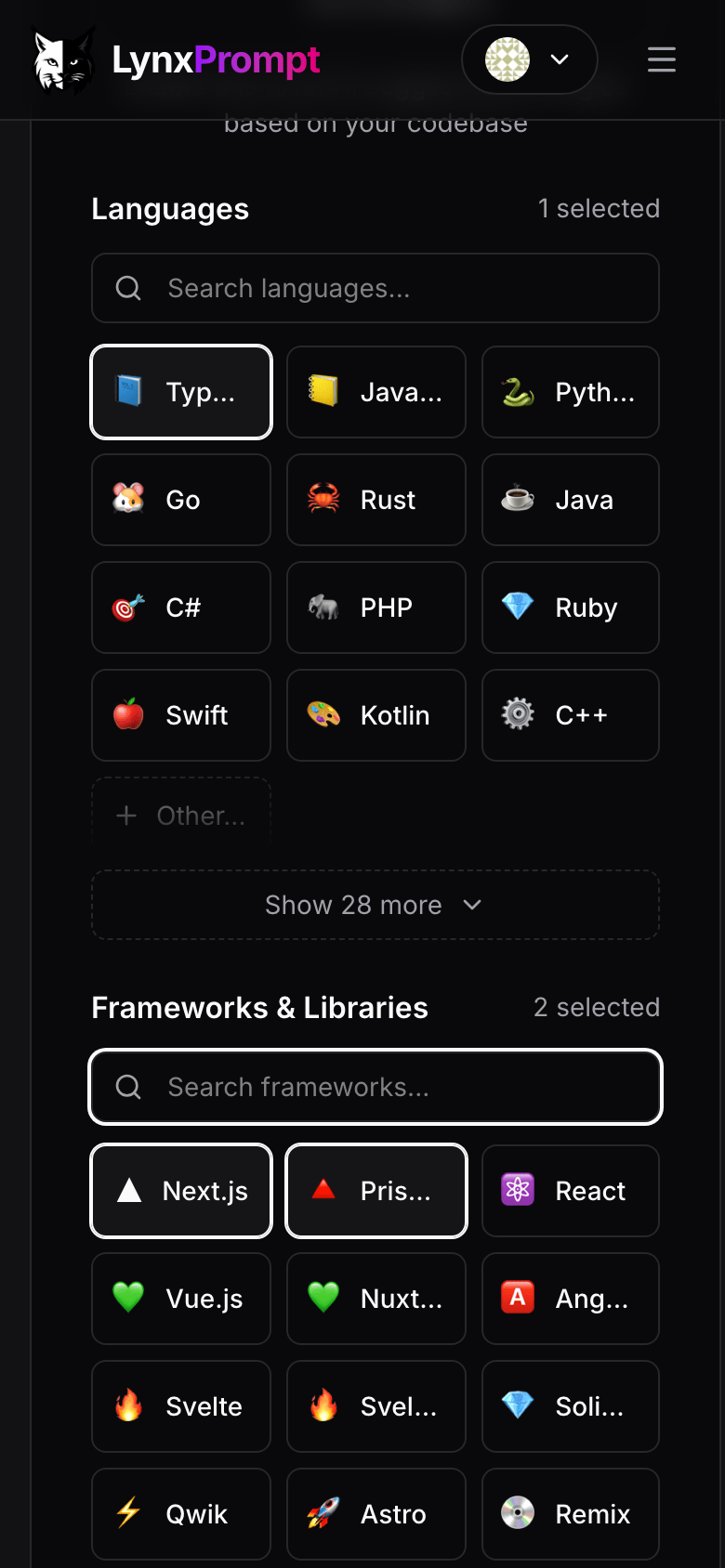 The wizard's tech stack step on a phone